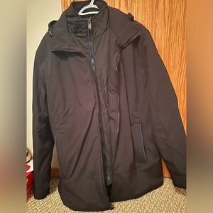 Black Winter Ski Jacket with double zipper